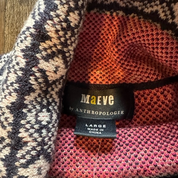 Anthropologie NWT Maeve Ski Slope Alpine Turtleneck Sweater Size Large - Picture 5 of 7